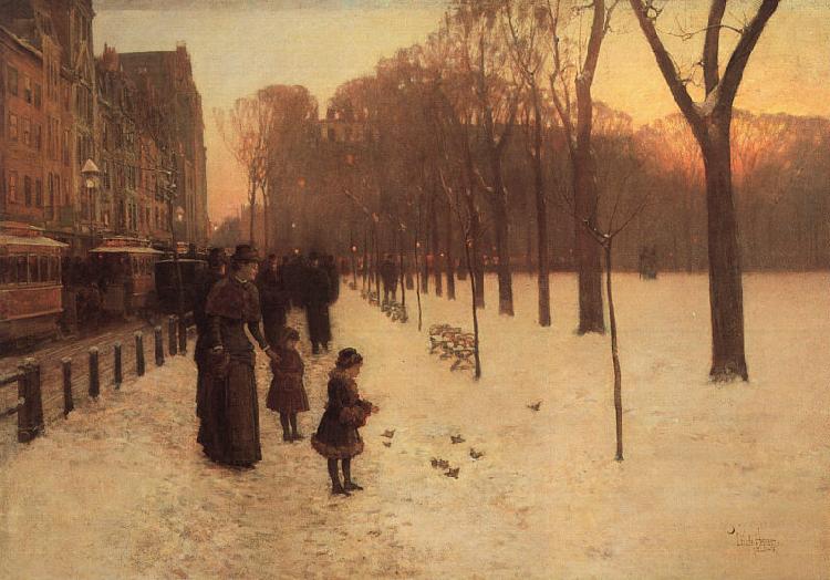 Childe Hassam Boston Common at Twilight oil painting picture